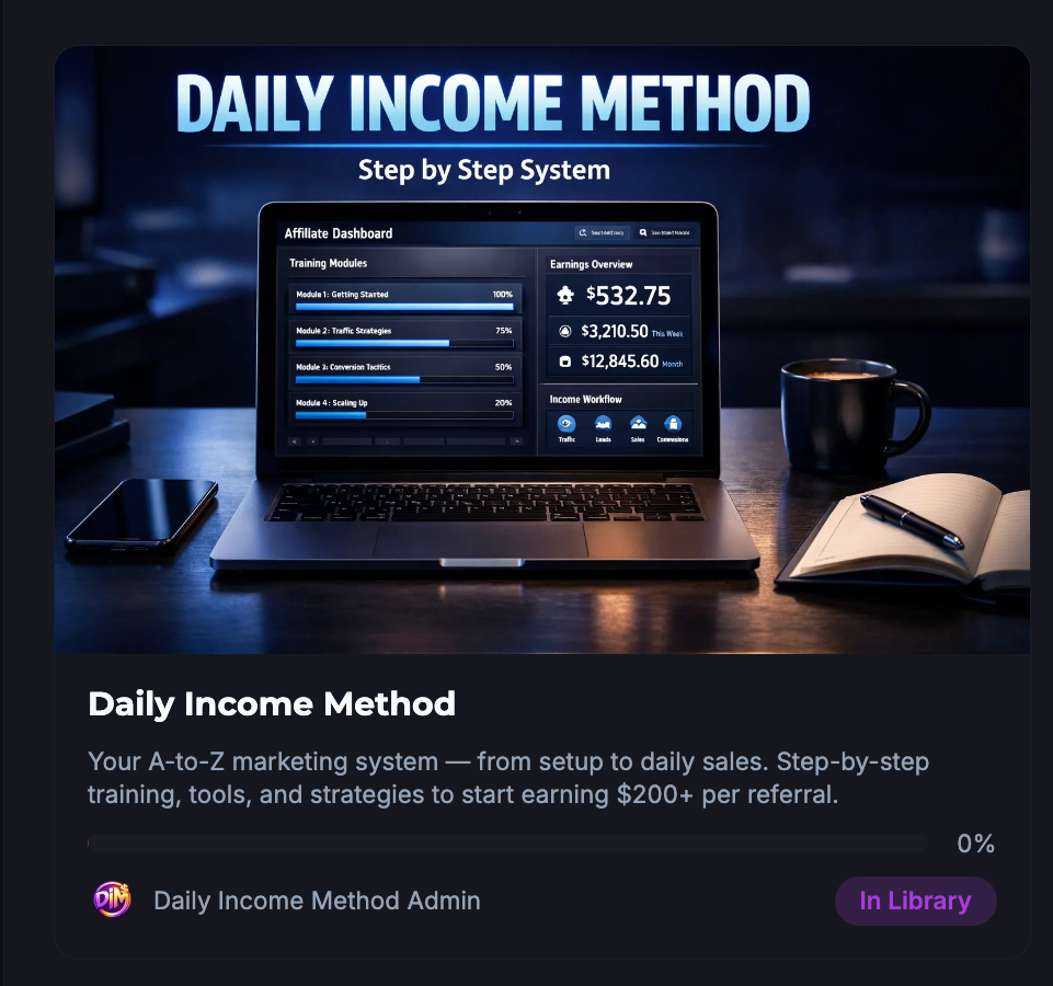 Daily Income Method product mockup